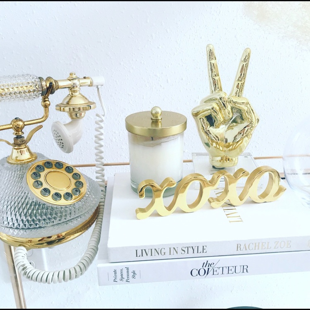 Xoxo Gold Metal Sign